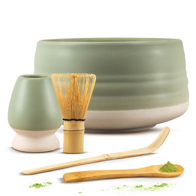 Sæt med tilbehør til brygning af matcha-te
