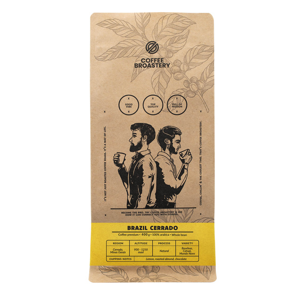 Bro Coffee Roastery - Helbønnekaffe Brazil Cerrado Premium 400g