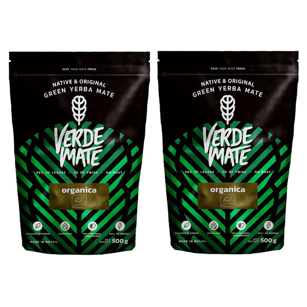 Yerba Mate-sæt: Verde Mate Organica 2x500g