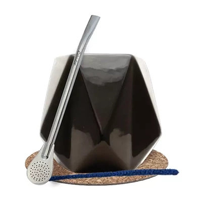 Sæt Gourd Diamante til yerba mate