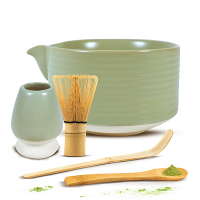 Sæt med tilbehør til brygning af matcha-te