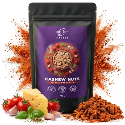 Nustino Crunch – Ristede cashewnødder – Pizza Margherita 100 g