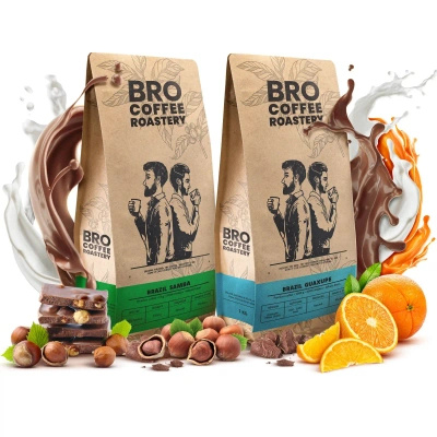 Sæt Bro Coffee Roastery Brazil Guaxupe + Brazil Samba 2x1kg (2kg)