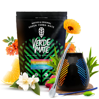 Yerba Mate Sæt Verde Mate 400g 0,4kg Kalabas + Bombilla