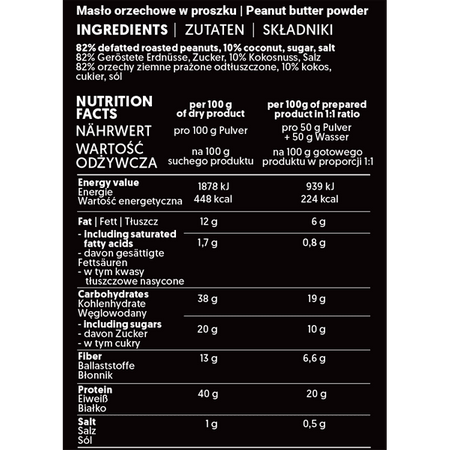 Nustino jordnøddesmør i pulverform 3x200g