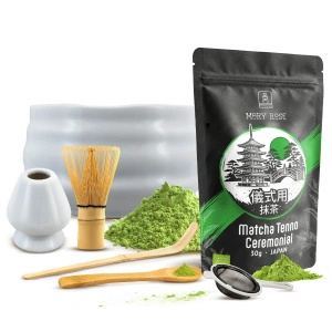 Ceremonielt sæt til brygning af matcha-te: japansk økologisk matcha 30g + tilbehør