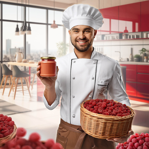 Sæt med jordnøddesmørpulver Nustino: Raspberry + Salted Caramel + Matcha 3x400g