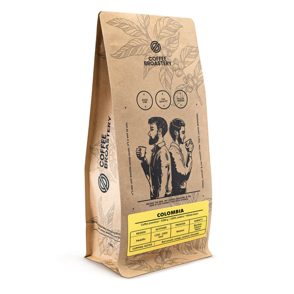 Bro Coffee Roastery - Helbønnekaffe Colombia Medellin Premium 1kg