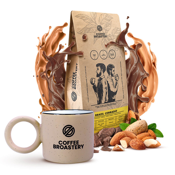 Bro Coffee Roastery sæt: Brazil Cerrado kaffe + krus