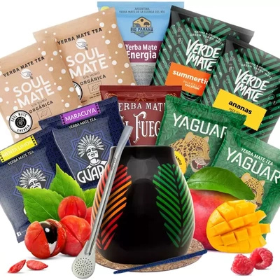 Yerba Mate-sæt 10x50 Kalabas + Bombilla