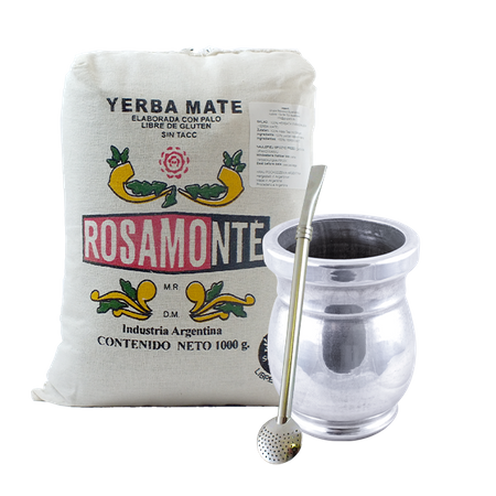 Yerba Mate Rosamonte 1 kg + Palo Santo Mate-kopsæt