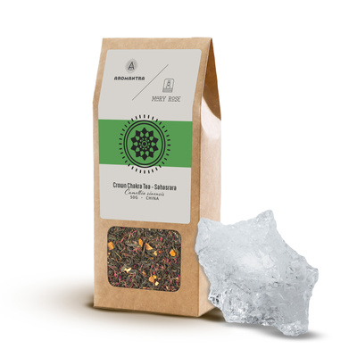 Sæt til kronechakraet (Sahasrara): chakra-te + magisk sten