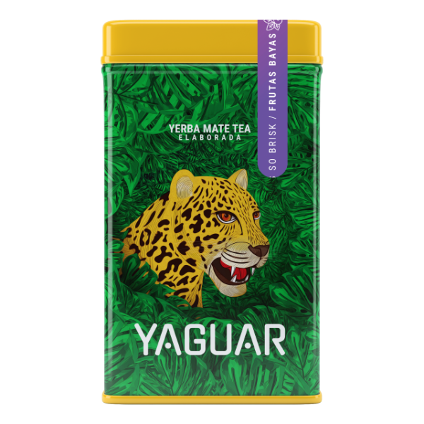 Yerbera – Metaldåse + Yaguar Frutas Bayas 0,5 kg