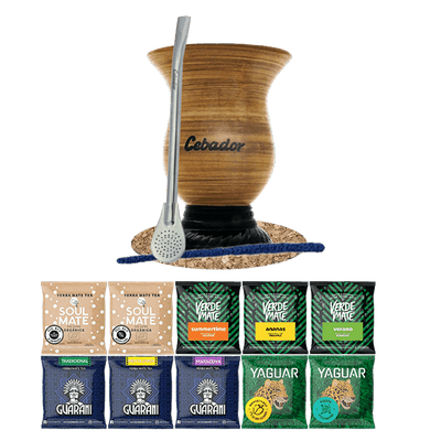 Yerba Mate Sæt 10x50 Kalabas + Bombilla