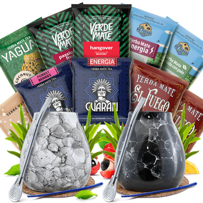 Yerba Mate Sæt TIL TO Kalabas Bombilla