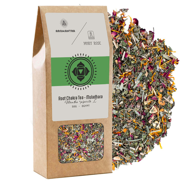 Sæt til rodchakraet (Muladhara): chakra-te + magisk sten