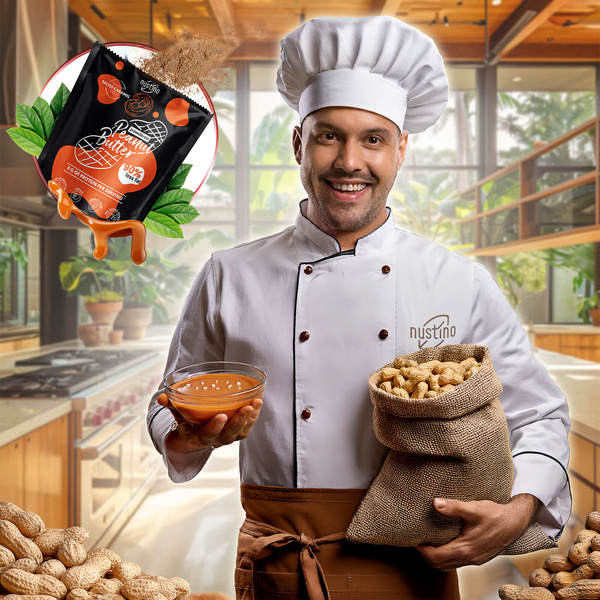 Nustino – Jordnøddesmør i pulverform – Salted Caramel (uden tilsat sukker) 400 g