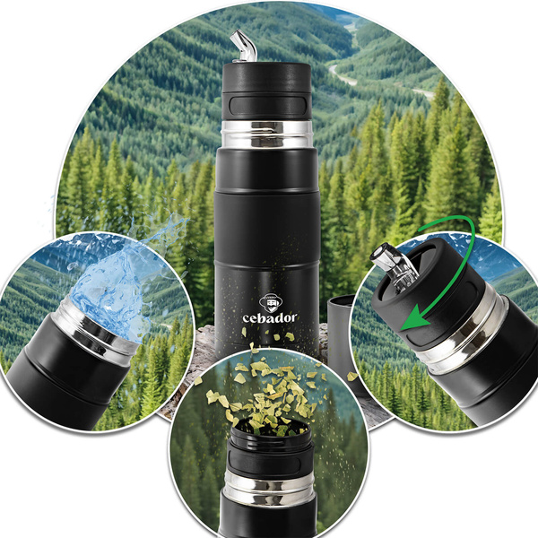 Yerba Mate tilbehørssæt: Yerbomos + termokande + termisk mate-kop