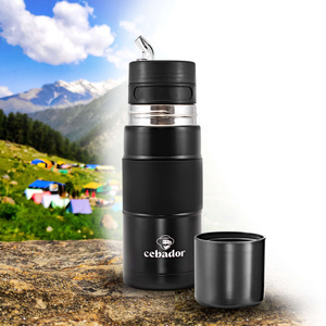 Yerbomos X ALL IN ONE - 450ml - Mate-kop, termokande og bombilla i én (sort)