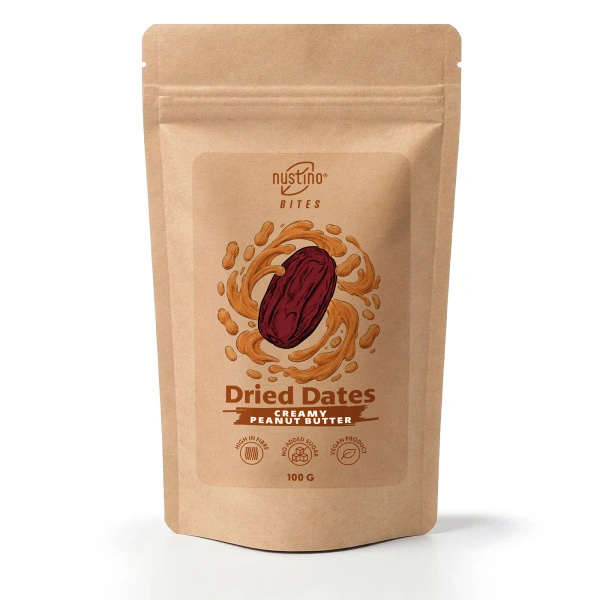 Nustino Bites – Tørrede Dadler – Creamy Peanut Butter 100 g