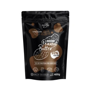 Sæt med jordnøddesmørpulver Nustino: Classic + Chocolate 2x400g