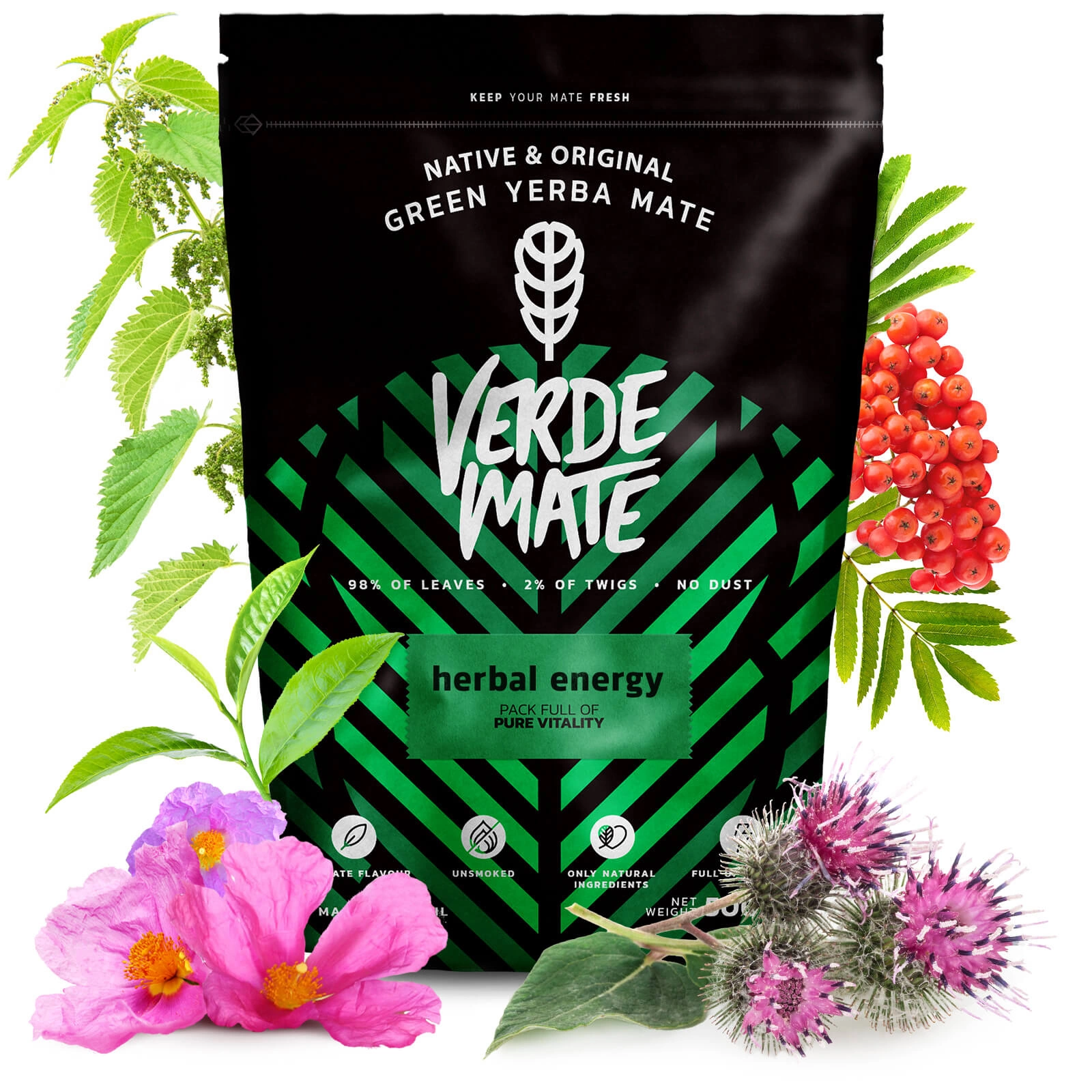 Verde Mate Green Herbal Energy - packaging