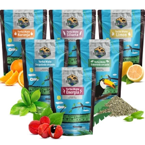 Sæt med Yerba Mate Rio Parana forskellige typer 6x500g