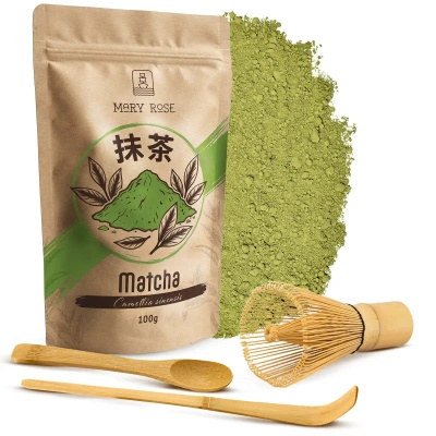 Sæt Traditionel Matcha 100g + Chasen + Chashaku