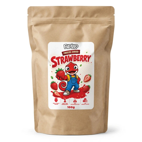FiloLilo – Frysetørrede jordbær (skiver) 100 g
