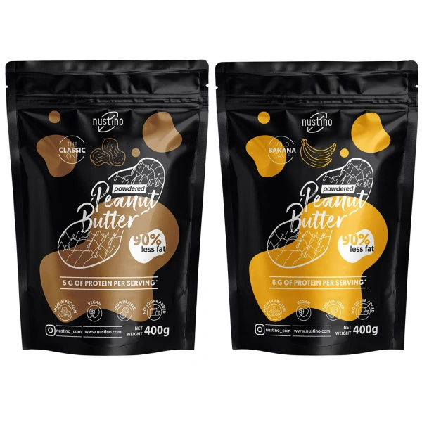 Nustino Peanutbutterpulver Sæt 2x400g