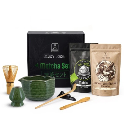 Gavesæt til farverig Matcha Latte: Matcha + White Matcha + tilbehør