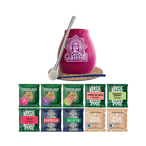 Yerba Mate sæt 500g Mate Gourd Bombilla 10x50g