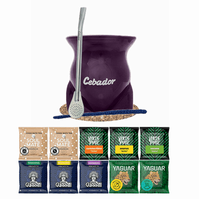 Yerba Mate Sæt 10x50 Kalabas + Bombilla
