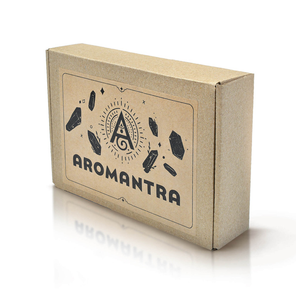 Sæt af natursten, krystaller og røgelser - esoterik, yoga, meditation