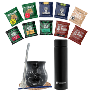 Sæt Yerba Mate 500g Mate Gourd 10x50g termokande