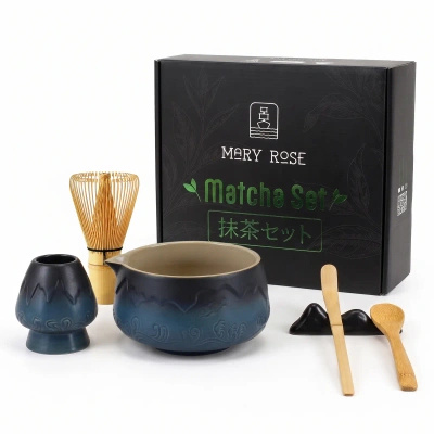 Gavesæt: tilbehør til tilberedning af matcha-te