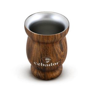 TermoMate Cebador – termokop til yerba mate – 190 ml (træfarve)