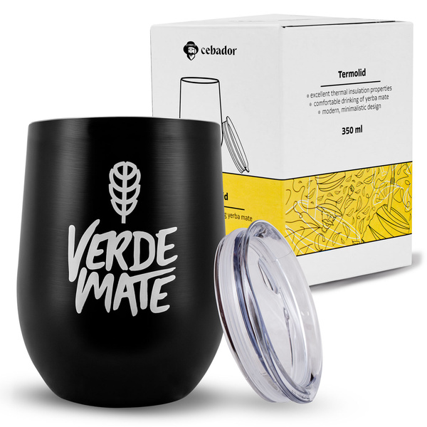 Yerba Mate-Sæt: Termisk Mate-Kop TermoLid + 2x Bombilla