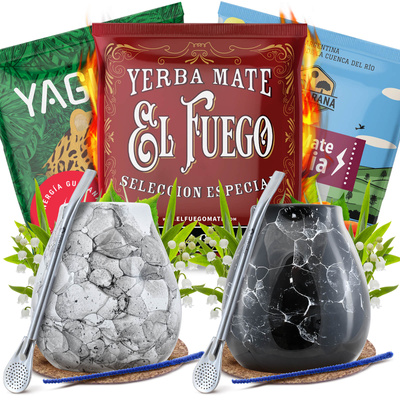 Yerba Mate Energia Sæt TIL TO Kalabas Bombilla