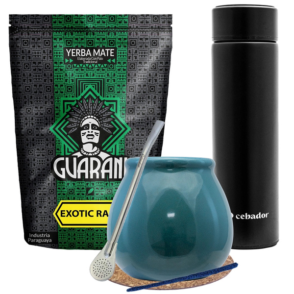 Sæt Yerba Mate Guarani Exotic 500g + termokande