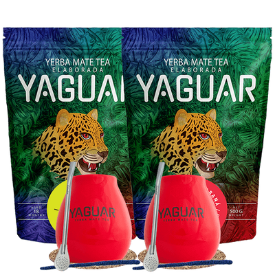 Yerba Mate-sæt Yaguar Energia 500g + Yaguar Limon 500g