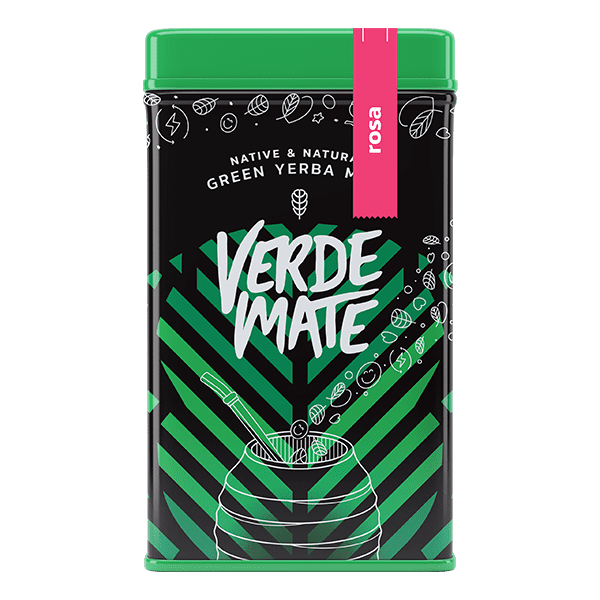Yerbera – Metaldåse + Verde Mate Green Rosa 0,5 kg