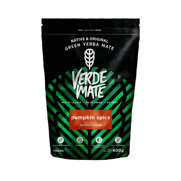 Startpakke Yerba Mate Verde Mate Pumpkin Spice 500 g + Kalabas Caldero Gryde