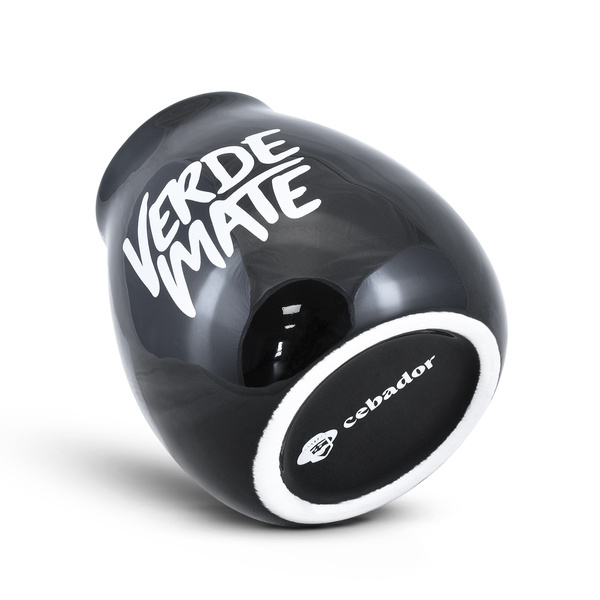 Keramisk mate-kop med Verde Mate-logo (sort) 350 ml