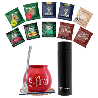 Sæt Yerba Mate 500g Mate Gourd 10x50g termokande