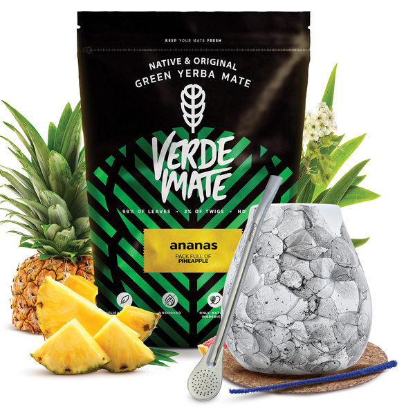Yerba Mate Sæt Verde Mate 500g 0,5kg Kalabas + Bombilla