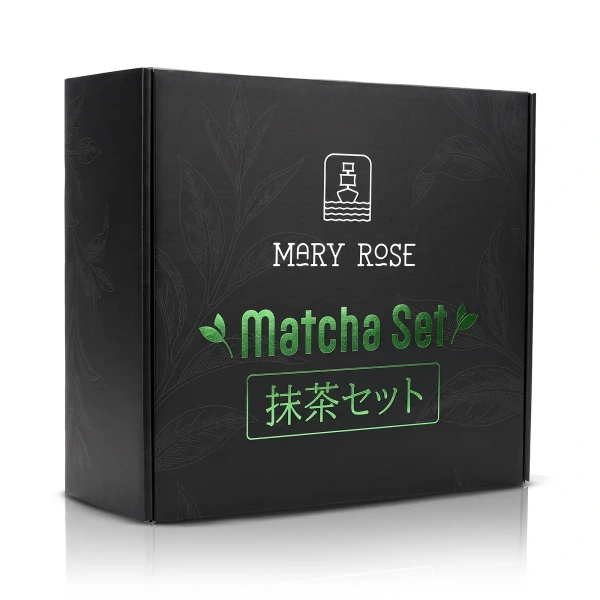 Gavesæt: 3x japansk matcha + bambustilbehør