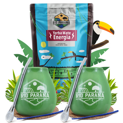Yerba Mate Rio Parana Startsæt til to 500g