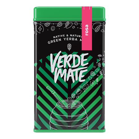 Yerbera - dåse + Verde Mate Grøn Rosa 0,5 kg 