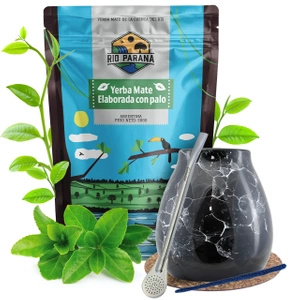 Yerba Mate Sæt Rio Parana Kalabas Bombilla 500g